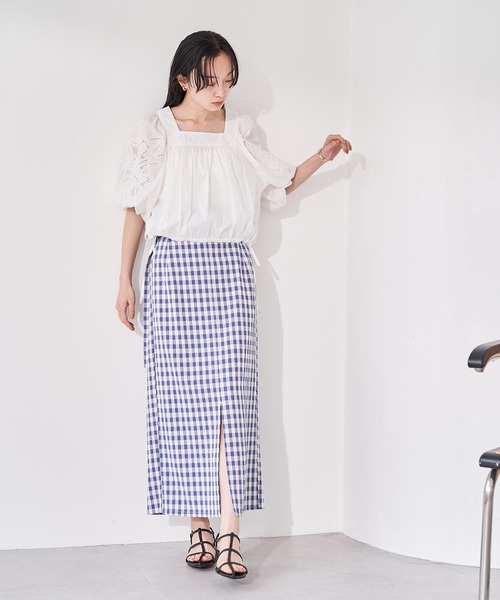 VIS（ビス）の「エンブロイダリーボリュームスリーブブラウス（シャツ/ブラウス・レディース・ホワイト/ブラック/ピンク系その他2・FREE）」の15枚目の写真