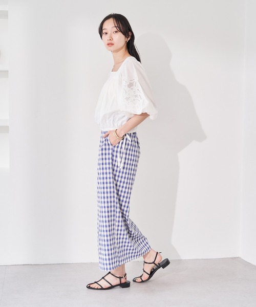 VIS（ビス）の「エンブロイダリーボリュームスリーブブラウス（シャツ/ブラウス・レディース・ホワイト/ブラック/ピンク系その他2・FREE）」の12枚目の写真