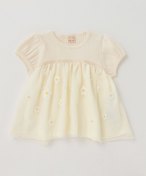 petit main(プティマイン)の「デイジーチュールドッキングTシャツ(Tシャツ/カットソー・キッズ・ラベンダー/クリーム・100cm/130cm/90cm/110cm/120cm/80cm)」の15枚目の写真