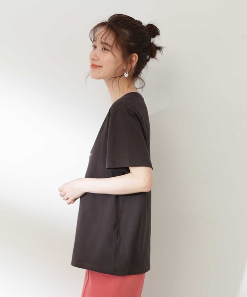 N.(N. Natural Beauty Basic)(エヌエヌナチュラルビューティーベーシック)の「◆メッセージラウンドロゴTシャツ(Tシャツ/カットソー・レディース・ブラウン/オフホワイト/チャコール・MEDIUM)」の18枚目の写真
