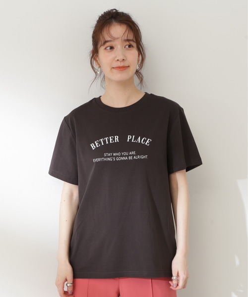 N.(N. Natural Beauty Basic)(エヌエヌナチュラルビューティーベーシック)の「◆メッセージラウンドロゴTシャツ(Tシャツ/カットソー・レディース・ブラウン/オフホワイト/チャコール・MEDIUM)」の16枚目の写真