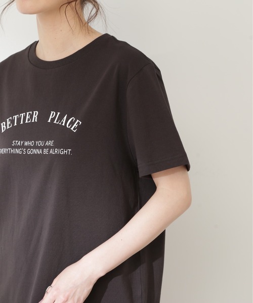 N.(N. Natural Beauty Basic)(エヌエヌナチュラルビューティーベーシック)の「◆メッセージラウンドロゴTシャツ(Tシャツ/カットソー・レディース・ブラウン/オフホワイト/チャコール・MEDIUM)」の12枚目の写真