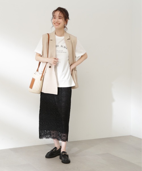 N.(N. Natural Beauty Basic)(エヌエヌナチュラルビューティーベーシック)の「◆メッセージラウンドロゴTシャツ(Tシャツ/カットソー・レディース・ブラウン/オフホワイト/チャコール・MEDIUM)」の15枚目の写真