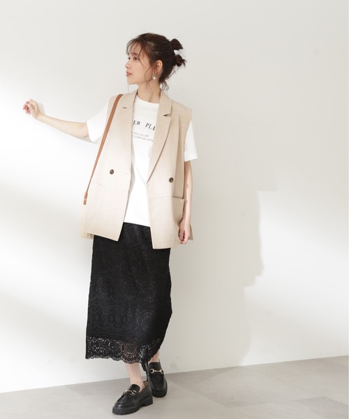 N.(N. Natural Beauty Basic)(エヌエヌナチュラルビューティーベーシック)の「◆メッセージラウンドロゴTシャツ(Tシャツ/カットソー・レディース・ブラウン/オフホワイト/チャコール・MEDIUM)」の9枚目の写真