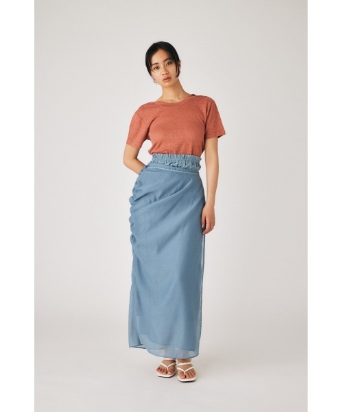 M_（エムアンダーバー）の「【M_】SHEER WRAP スカート