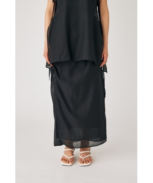 M_（エムアンダーバー）の「【M_】SHEER WRAP スカート（スカート・レディース・ライトブルー/アイボリー/ブラック・1/2）」の6枚目の写真