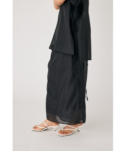 M_（エムアンダーバー）の「【M_】SHEER WRAP スカート（スカート・レディース・ライトブルー/アイボリー/ブラック・1/2）」の9枚目の写真