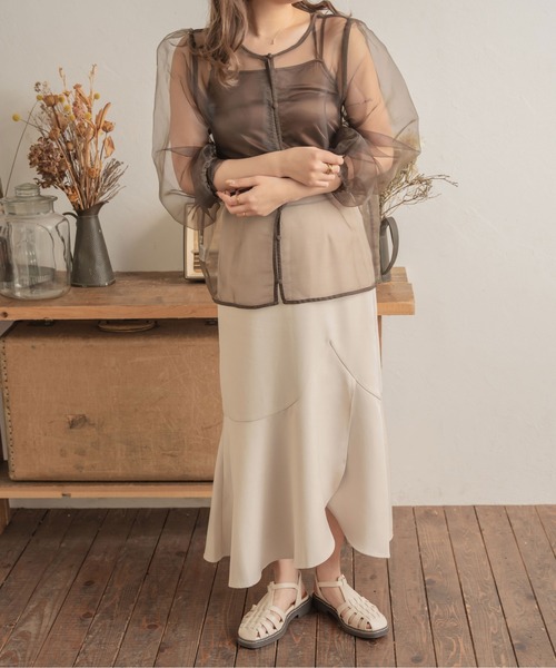 Ambre Neige（アンブルネージュ）の「アシメラップマーメイドスカート／【WEB/EC限定商品】（スカート・レディース・アイボリー/ベージュ・FREE）」の6枚目の写真