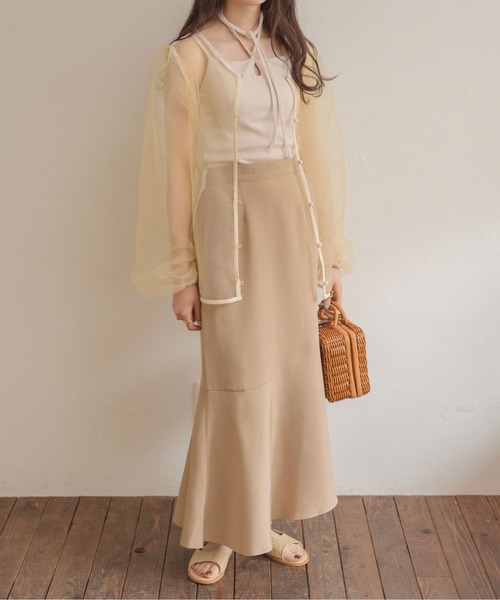 Ambre Neige（アンブルネージュ）の「アシメラップマーメイドスカート／【WEB/EC限定商品】（スカート・レディース・アイボリー/ベージュ・FREE）」の9枚目の写真