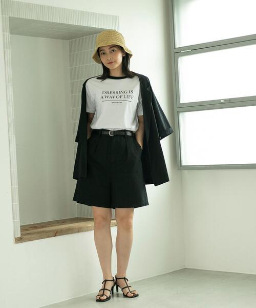 綿麻タックショートパンツ