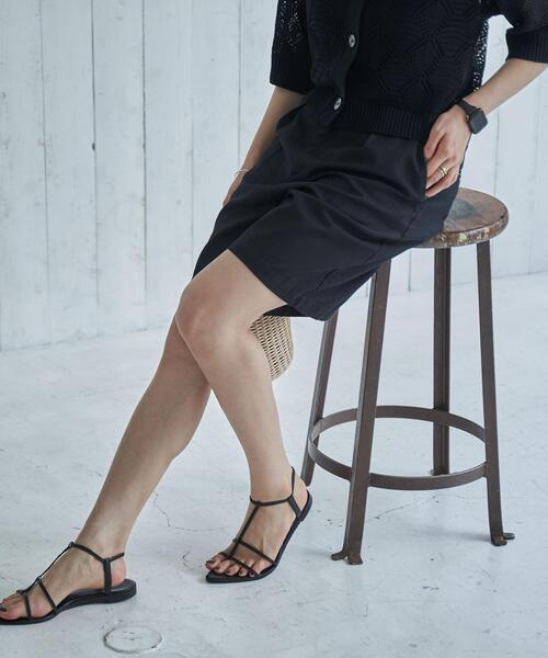 綿麻タックショートパンツ