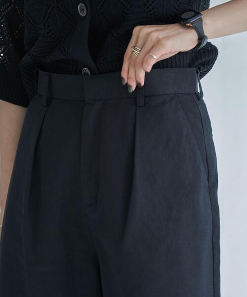 coen（コーエン）の「綿麻タックショートパンツ（その他パンツ・レディース・ブラック/ベージュ・M/L）」の17枚目の写真