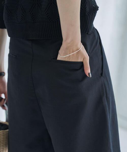 coen（コーエン）の「綿麻タックショートパンツ（その他パンツ・レディース・ブラック/ベージュ・M/L）」の18枚目の写真