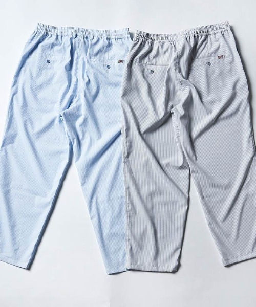 JACKSON MATISSE（ジャクソンマティス）の「【JACKSON MATISSE/ジャクソンマティス】Seersucker Pants　シアサッカー　スーパーワイドパンツ（その他パンツ・メンズ・サックスブルー/グレー・MEDIUM/LARGE）」の3枚目の写真