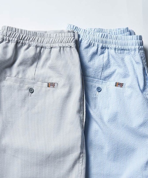 JACKSON MATISSE（ジャクソンマティス）の「【JACKSON MATISSE/ジャクソンマティス】Seersucker Pants　シアサッカー　スーパーワイドパンツ（その他パンツ・メンズ・サックスブルー/グレー・MEDIUM/LARGE）」の5枚目の写真