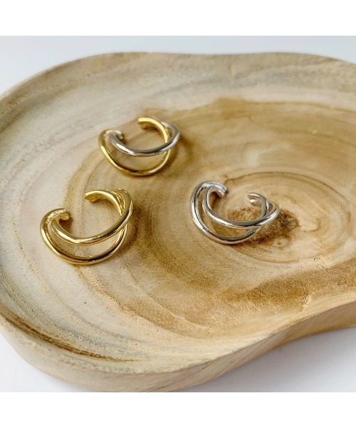 CALIFORNIA OUTFITTERS(カリフォルニア アウトフィッターズ)の「3-ツイストライン イヤーカフ ダブルライン【LULKA-ルールカ-】(イヤーカフ・レディース・シルバー/ゴールド/シルバー×ゴールド・FREE)」の10枚目の写真