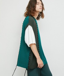 JUNRED | 2トーンカラーハンドステッチベスト(ベスト)