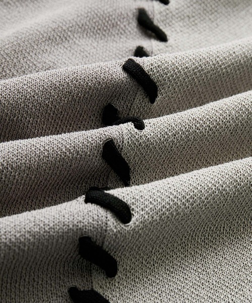 JUNRED（ジュンレッド）の「2トーンカラーハンドステッチベスト（ベスト・メンズ・ライトグレー/グリーン/ブラック・S/M/L）」の8枚目の写真