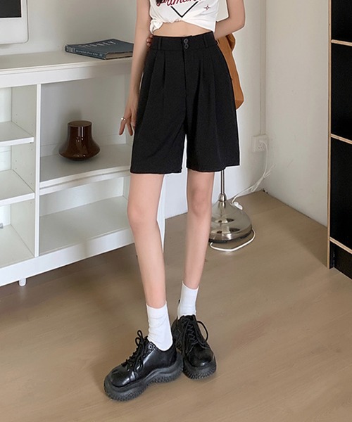 Amulet（アミュレット）の「タック入りショートパンツ（その他パンツ・レディース・ブラック/グリーン/ベージュ・M/L）」の8枚目の写真