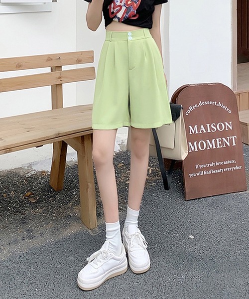 Amulet（アミュレット）の「タック入りショートパンツ（その他パンツ・レディース・ブラック/グリーン/ベージュ・M/L）」の14枚目の写真