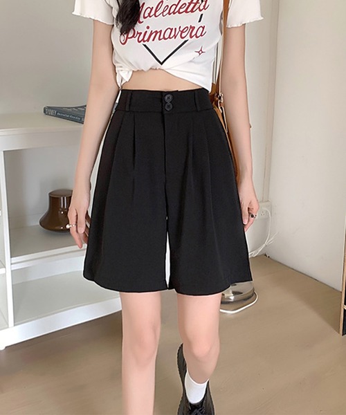 Amulet（アミュレット）の「タック入りショートパンツ（その他パンツ・レディース・ブラック/グリーン/ベージュ・M/L）」の12枚目の写真