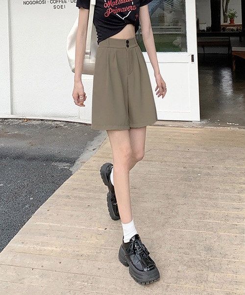 Amulet（アミュレット）の「タック入りショートパンツ（その他パンツ・レディース・ブラック/グリーン/ベージュ・M/L）」の7枚目の写真