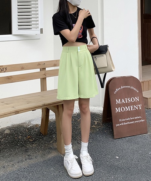 Amulet（アミュレット）の「タック入りショートパンツ（その他パンツ・レディース・ブラック/グリーン/ベージュ・M/L）」の11枚目の写真
