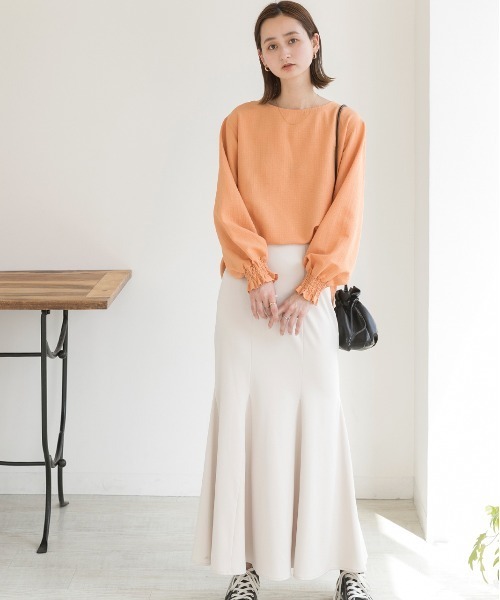 ad thie(アドティエ)の「シャーリング スリーブリップル ブラウス(シャツ/ブラウス・レディース・ブラック/オレンジ/ライトグリーン/ピンク/オフホワイト/イエロー・LARGE/MEDIUM)」の22枚目の写真