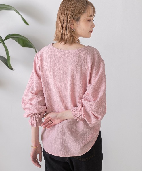 ad thie(アドティエ)の「シャーリング スリーブリップル ブラウス(シャツ/ブラウス・レディース・ブラック/オレンジ/ライトグリーン/ピンク/オフホワイト/イエロー・LARGE/MEDIUM)」の19枚目の写真