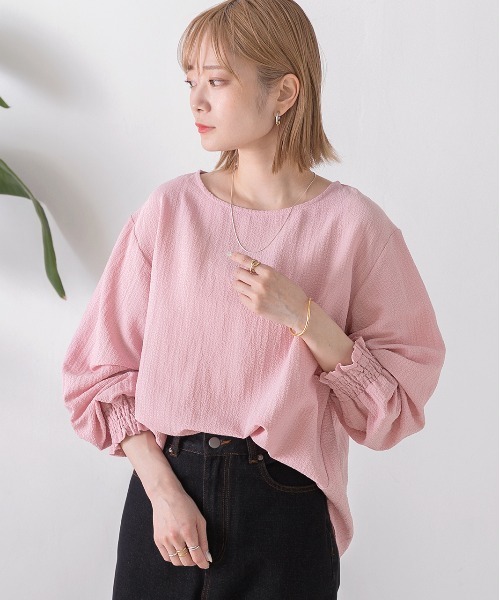 ad thie(アドティエ)の「シャーリング スリーブリップル ブラウス(シャツ/ブラウス・レディース・ブラック/オレンジ/ライトグリーン/ピンク/オフホワイト/イエロー・LARGE/MEDIUM)」の20枚目の写真