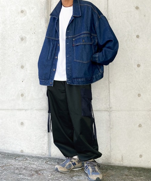 Java(ジャバ)の「《JaVaジャバ コラボ》ゆるっとラフスタイル。ミリタリーパラシュートカーゴパンツ(カーゴパンツ・メンズ・ブラック/オフホワイト/カーキ・X-LARGE/SMALL/LARGE/MEDIUM)」の4枚目の写真