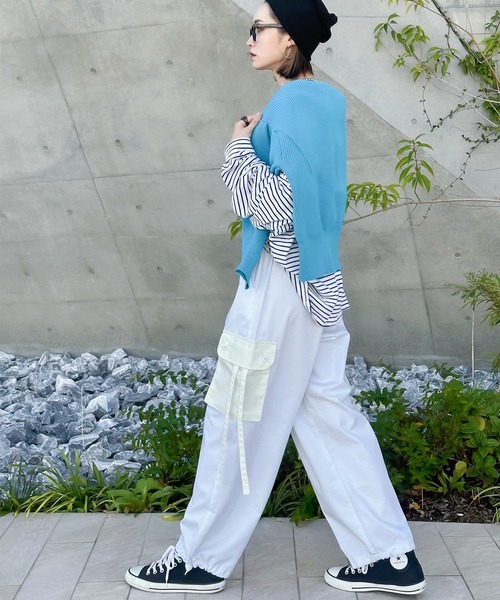 Java(ジャバ)の「《JaVaジャバ コラボ》ゆるっとラフスタイル。ミリタリーパラシュートカーゴパンツ(カーゴパンツ・メンズ・ブラック/オフホワイト/カーキ・X-LARGE/SMALL/LARGE/MEDIUM)」の20枚目の写真