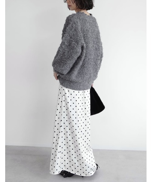 Re:EDIT(リエディ)の「起毛シャギールーズニットカーディガン(カーディガン/ボレロ・レディース・ブルー/ブラック/ベージュ/グリーン/アイボリー/グレー/ラベンダー/ピンク・MEDIUM/LARGE)」の17枚目の写真