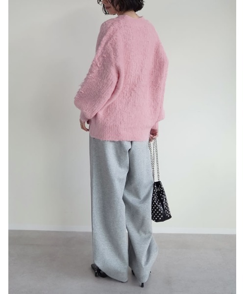 セール】起毛シャギールーズニットカーディガン（カーディガン/ボレロ