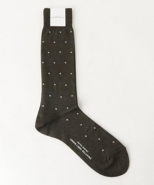 green label relaxing（グリーンレーベルリラクシング）の「SKN DOT 32 ソックス（ソックス/靴下・メンズ・ブラック/ネイビー/ダークグレー/ダークブラウン・フリー）」の3枚目の写真