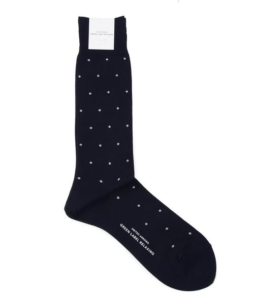 green label relaxing（グリーンレーベルリラクシング）の「SKN DOT 32 ソックス（ソックス/靴下・メンズ・ブラック/ネイビー/ダークグレー/ダークブラウン・フリー）」の4枚目の写真