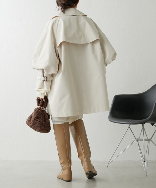 COLLAGE GALLARDAGALANTE（コラージュガリャルダガランテ）の「ミディトレンチ（トレンチコート・レディース・ベージュ/オフホワイト・FREE）」の21枚目の写真