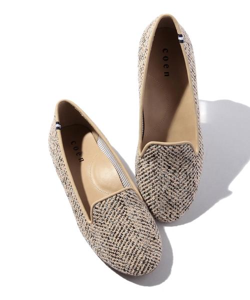 coen（コーエン）の「ツイードオペラシューズ（パンプス・レディース・ネイビー/ナチュラル/ブラウン/ブラック・LARGE/SMALL/MEDIUM/X-LARGE）」の3枚目の写真