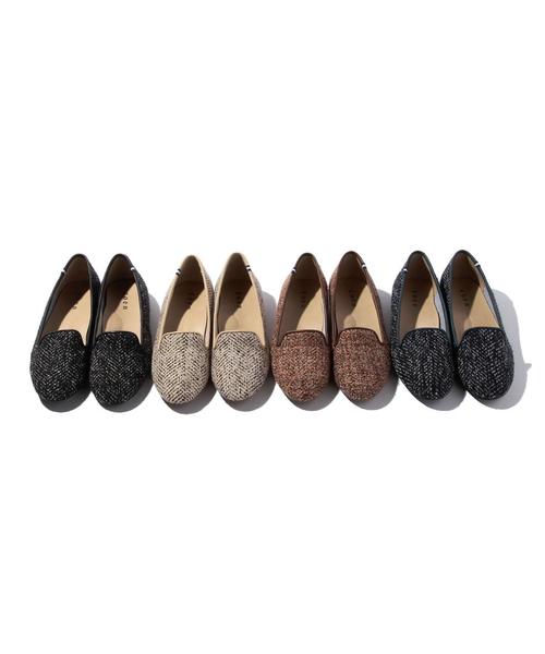 coen（コーエン）の「ツイードオペラシューズ（パンプス・レディース・ネイビー/ナチュラル/ブラウン/ブラック・LARGE/SMALL/MEDIUM/X-LARGE）」の6枚目の写真