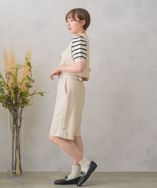 RETRO GIRL(レトロガール)の「共ベルト付きバミューダPT(その他パンツ・レディース・ブラウン系その他2/ナチュラル/ブラック/ダークグレー・FREE)」の7枚目の写真
