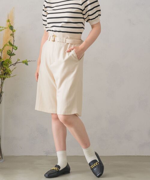RETRO GIRL(レトロガール)の「共ベルト付きバミューダPT(その他パンツ・レディース・ブラウン系その他2/ナチュラル/ブラック/ダークグレー・FREE)」の9枚目の写真