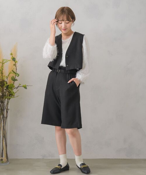 RETRO GIRL（レトロガール）の「共ベルト付きバミューダPT（その他パンツ・レディース・ブラウン系その他2/ナチュラル/ブラック/ダークグレー・FREE）」の21枚目の写真