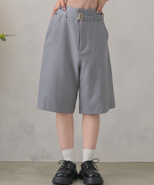 RETRO GIRL（レトロガール）の「共ベルト付きバミューダPT（その他パンツ・レディース・ブラウン系その他2/ナチュラル/ブラック/ダークグレー・FREE）」の3枚目の写真