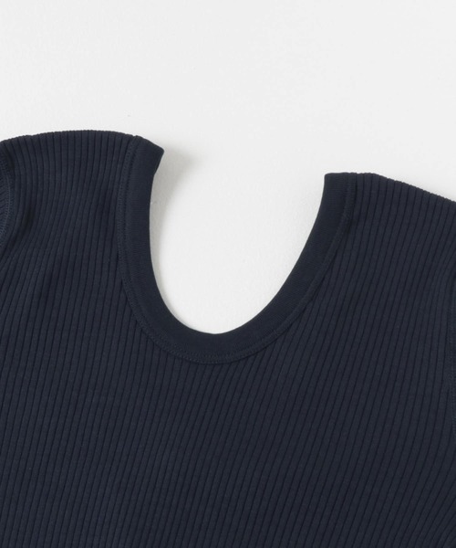 HAKUJI（ハクジ）の「HAKUJI　Organic cotton long-sleeve pullover（Tシャツ/カットソー・レディース・ネイビー/ホワイト/ブラック・FREE）」の7枚目の写真