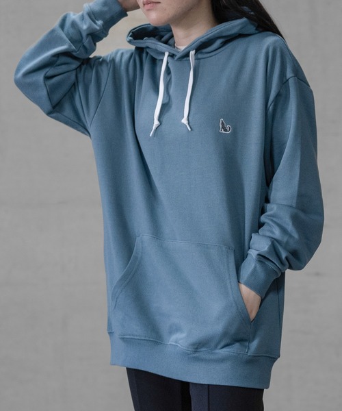 GLOVE HOUSE（グローブハウス）の「【a】TC裏毛 ワンポイント刺繍 スピンドル配色 HOODIE（パーカー・メンズ・ブルー/アッシュグレー/ネイビー/ホワイト/マルチ・X-LARGE/MEDIUM/LARGE）」の16枚目の写真