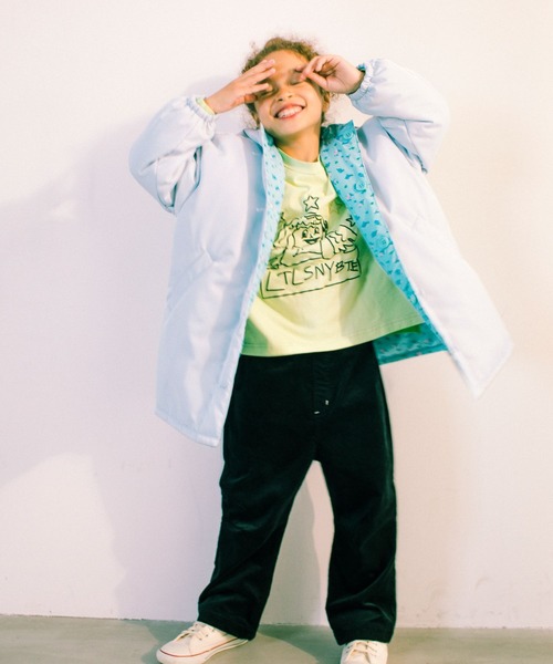 LOWRYS FARM(ローリーズファーム)の「LSBリバーシブルコート 975086(ダウンジャケット/コート・キッズ・ブルー/ブラック/グリーン・130cm/150cm/110cm)」の15枚目の写真