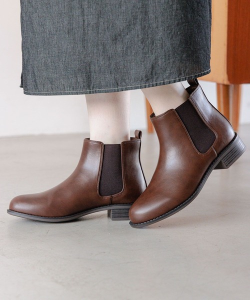 studio CLIP（スタディオクリップ）の「【消臭・抗菌防臭】らくらくサイドゴアブーツ（ブーツ・レディース・ブラック/ブラウン/グレー・SMALL/MEDIUM/LARGE/X-LARGE）」の5枚目の写真