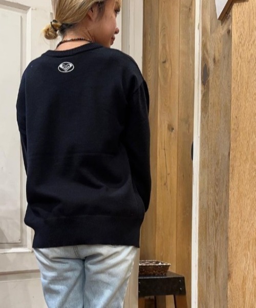 ROXY（ロキシー）の「WEEKEND PULLOVER KNI/ロキシーカレッジライクブランドロゴジャガードプルオーバーニット（ニット/セーター・レディース・ブルー/ブラック/グレー・LARGE/MEDIUM）」の14枚目の写真