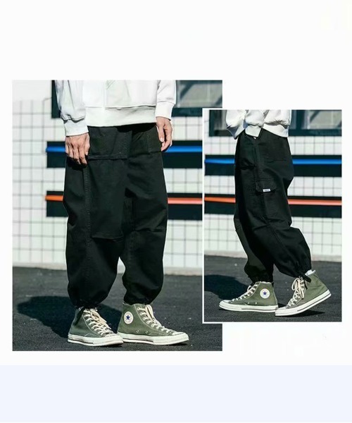 【MODIMOOD】ヒップバルーンカーゴパンツ カーゴパンツ タックワイドカーゴパンツ/バレルパンツ/バルーン