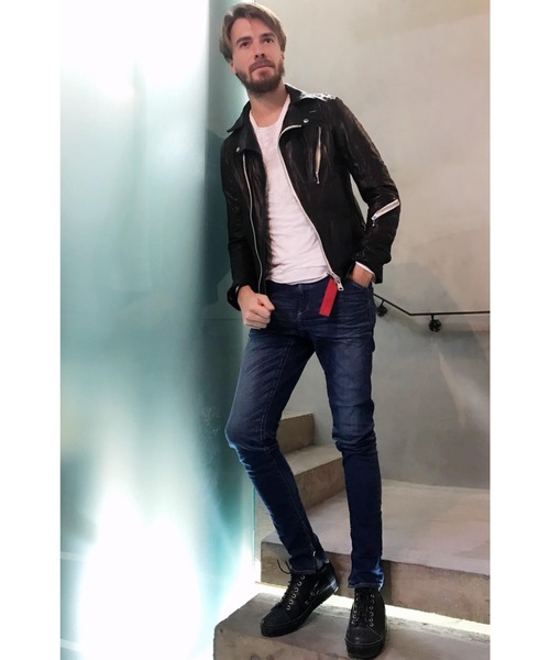 フランシスモークス ダブルホースレザーライダース ダブル